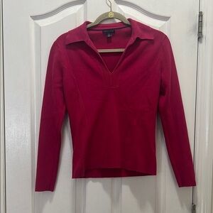 Tommy Hilfiger Pink Women's Collar Size Large Top